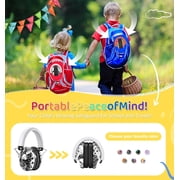 PROHEAR 032 Kids Ear Protection Ear Muffs, NRR 25dB Noise Reduction Childrens Earmuffs, Adjustable Headband Hearing Protectors for School, Sports Events, Concerts, Racing, Airports - Skull