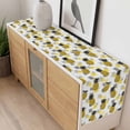 thumbnail image 4 of Summer Pineapple Table Runner - 108 Inch Long, Kitchen Dining Table Runner Dresser Scarves, Tropical Plants Fruit Yellow Grey Blocks Farmhouse Decor for Coffee Tables Wedding Party Banquet, 4 of 8