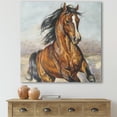 thumbnail image 2 of Designart ' Close Up Portrait Of A Horse In The Race ' Farmhouse Canvas Wall Art Print, 2 of 4