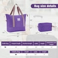 thumbnail image 4 of MAYEERTY 5-Piece Expandable Softside Luggage Set -22"+26"+30" Oxford Fabric with TSA Lock & Spinner Wheels+Duffel+Toiletry Bag, Purple, 4 of 8