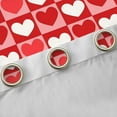 thumbnail image 4 of Castle Fairy Love Heart Print Black Out Curtains for Female Men,Geometric Plaid Curtains Pack of 2 (42x63 Each),Happy Valentine's Day Bedroom Curtains,Breathable Home Decor, 4 of 6