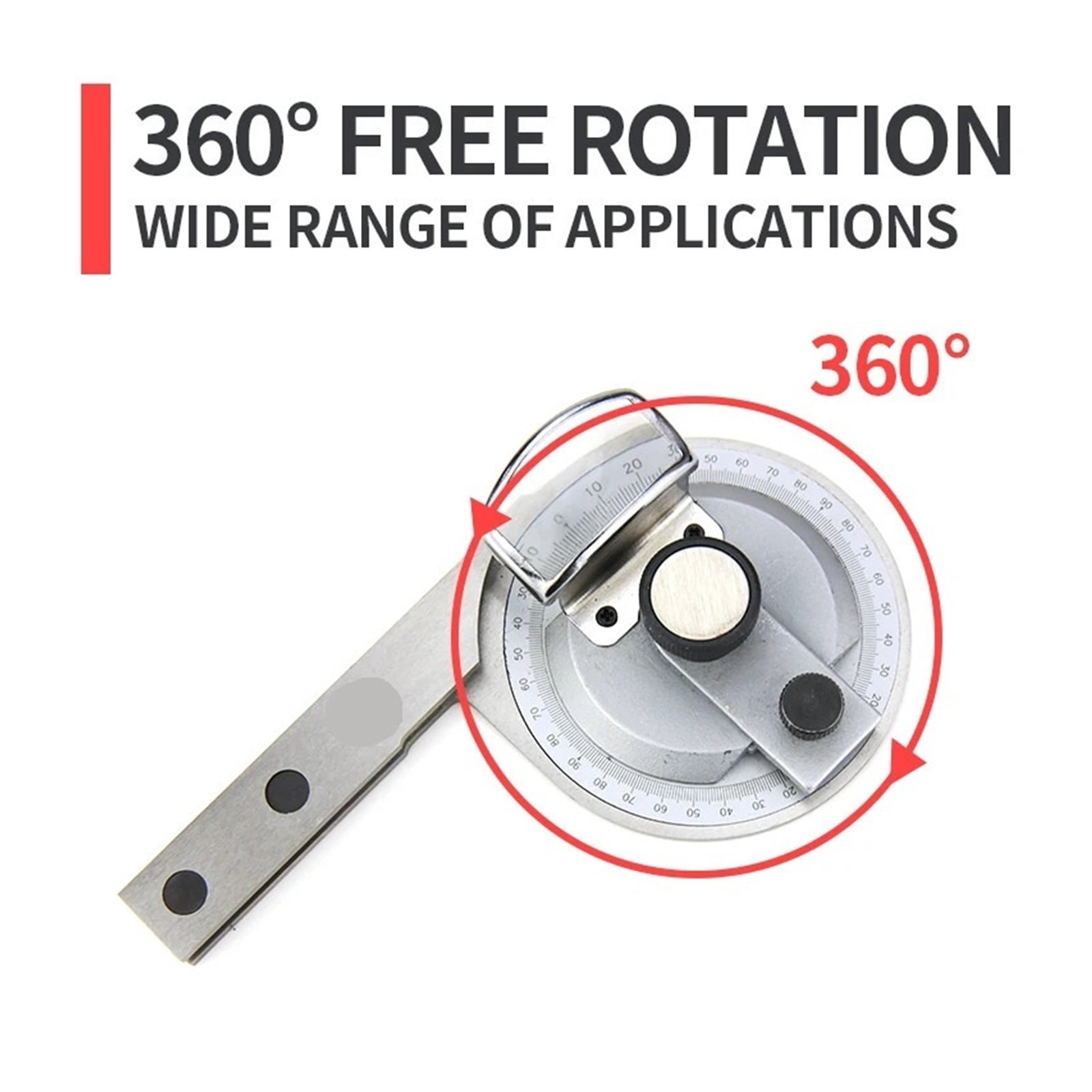 Universal Angle Ruler Carbon steel Protractor Angle Measuring Instrument Magnifying Glass ,Water-Proof & Dust Resistant