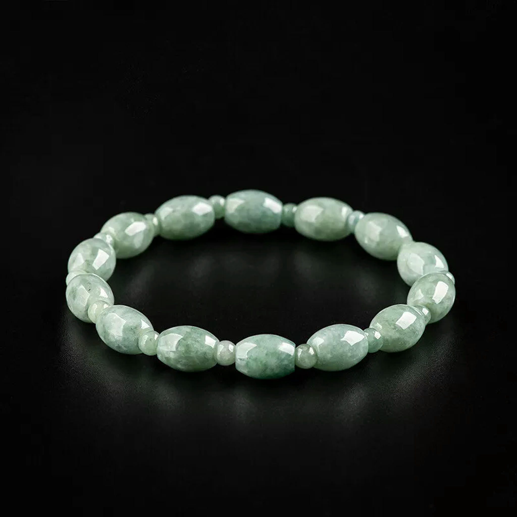 HOOUN Jade Clipper Card Bracelet Jade Barrel Beads Hand String Women's Handwear