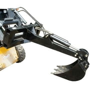 Titan Attachments Skid Steer Fronthoe 16" Bucket and Thumb, Excavator Attachment Bobcat Loader