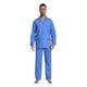 thumbnail image 1 of Apparonia Conjunto de Pijamas para Hombre de Algodón con Cuello con Muesca Pijamas para Hombre de Manga Larga Ropa de Dormir para Hombre con Bolsillos y Frente Fly Estampados Azul Claro XXL, 1 of 7