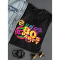thumbnail image 3 of 80S Party Vintage Doodles T-Shirt Women -Image by Shutterstock, Female Large, 3 of 4