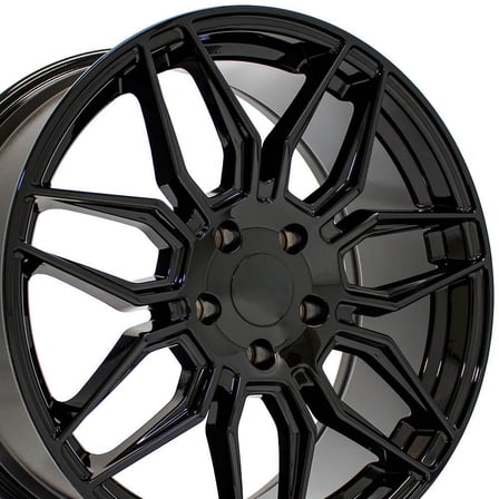OE Wheels CV03D 19 Inch Rim Fits Corvette C8 Z06 Style 5x120 19x8.5 Gloss Black - Hollander 95580 (1)