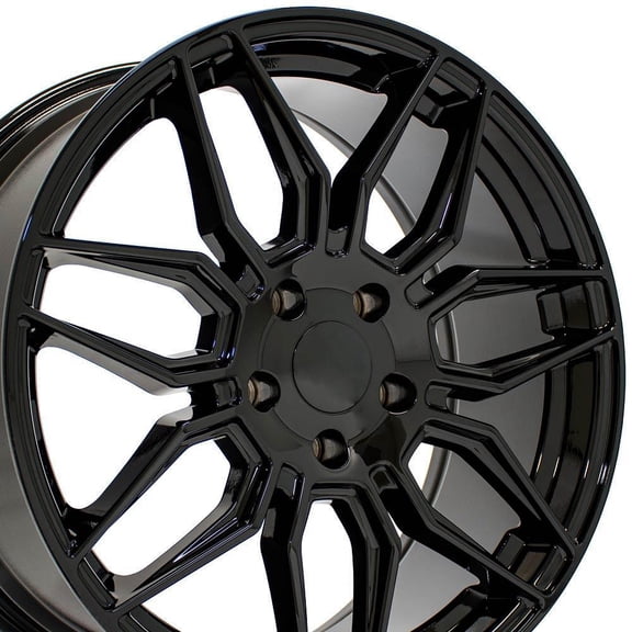 OE Wheels CV03D 19 Inch Rim Fits Corvette C8 Z06 Style 5x120 19x8.5 Gloss Black - Hollander 95580 (1)