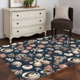 thumbnail image 4 of Summer Ocean Washable Area Rugs 2.7'x5', Shell Starfish Conch Blue Backdrop Low Pile Throw Living Room Rug Non-Slip Sturdy Edge Binding Carpet for Indoor Entryway Bedside Kitchen, 4 of 9