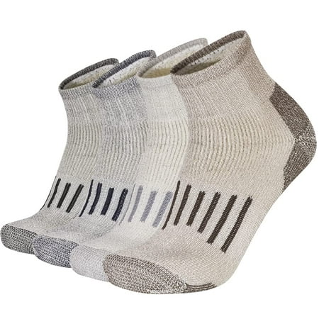 

EnerWear 4P Pack Men s Merino Wool Cushion Trail Low Cut Socks-1973(10-13 Mix)