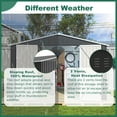 thumbnail image 3 of 10' x 12' Outdoor Shed, Multipurpose Storage Shed Heavy-Duty Frame, Peak Garden Tool Shed w/Double Doors, Extra Large Size Metal Shed for Patio Lawn Yard, 3 of 9