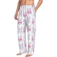 thumbnail image 2 of Xecao Heart Rabbit Men's Straight Lounge Pajama Pants: The Ultimate in Comfortable Sleepwear, 2 of 9