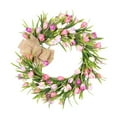 thumbnail image 2 of Spring Decor,15.7In Lightweight Spring Door Wreath Lifelike Silk Flowers Linen Ribbons All-Year Use,Festive Decor for Front Door Wall Living Room Wedding Farmhouse Outdoor Spring Decors, 2 of 9