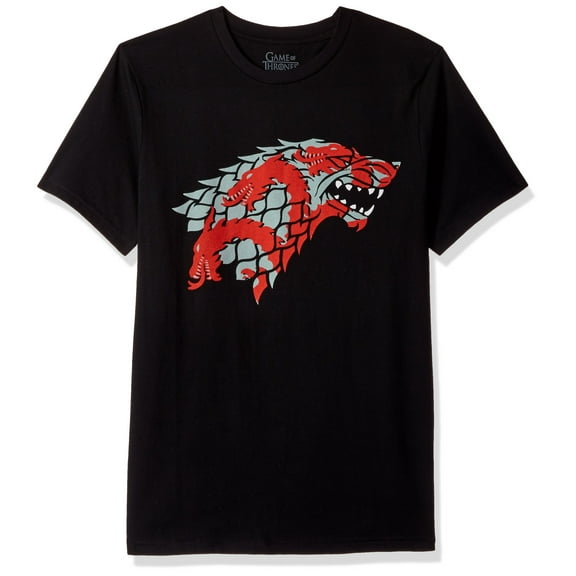 game of thrones men's bloody sigils stark and targaryen tee, black, small