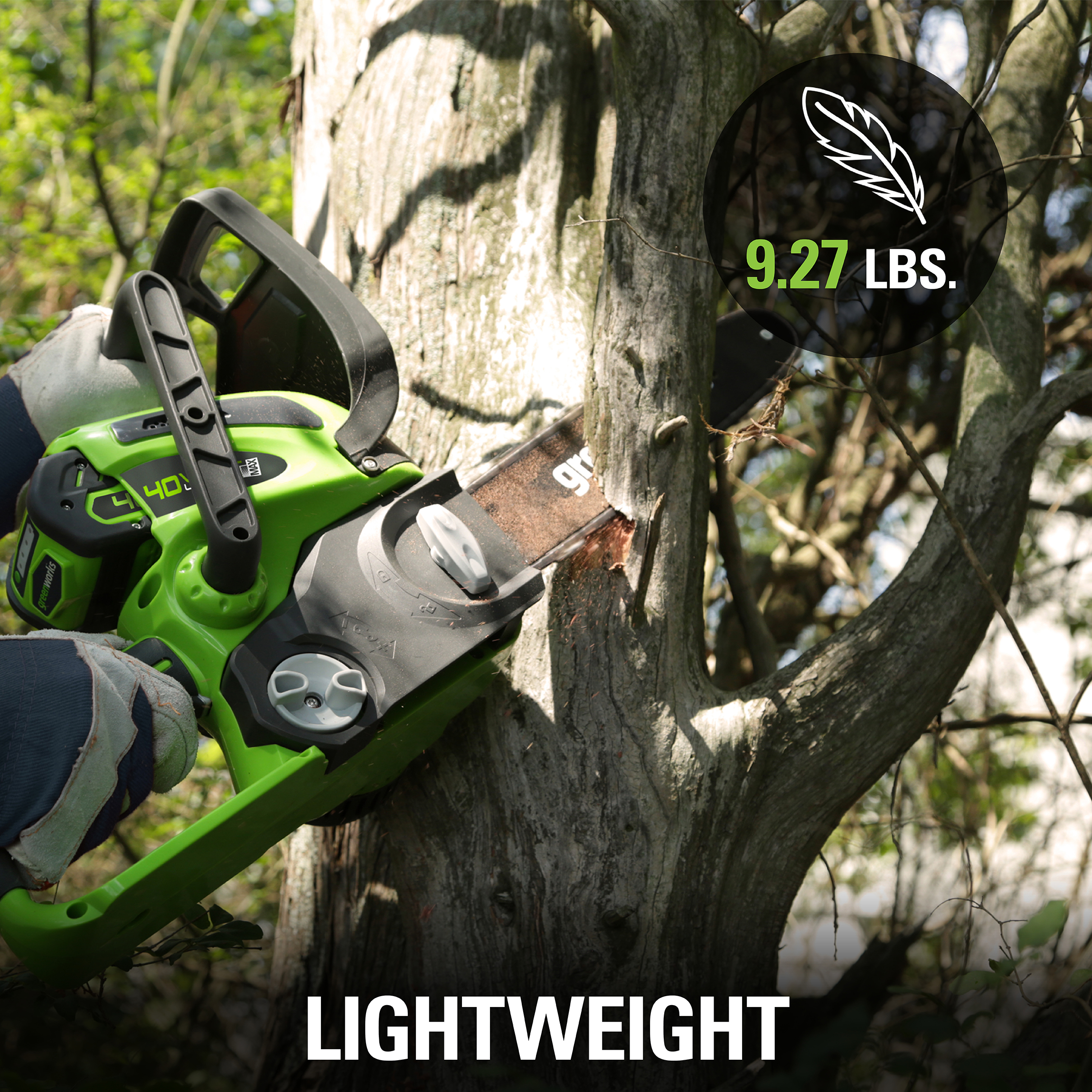 GreenWorks 20292 40V 12" Cordless Chainsaw, Battery and Charger Sold Separately - image 13 of 14