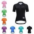 thumbnail image 2 of 2023 Jersey de ciclismo para mujer, uniforme de ciclismo de montaña, camiseta de bicicleta, ropa de montar, ropa de verano para mujer, ropa de ciclista para mujer, negro y rosa, 2 of 5