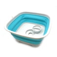 thumbnail image 5 of SAMMART 9.3L (2.46Gallon) Collapsible Dishpan with Draining Plug - Foldable Washing Basin - Portable Dish Washing Tub - Space Saving Kitchen Storage Tray, 5 of 7