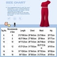 thumbnail image 7 of iiniim Girl's Sparkly Party Romper Dress One Shoulder Casual Flare Pants High Waisted Ruffles Jumpsuit 6-16 Burgundy 10, 7 of 7