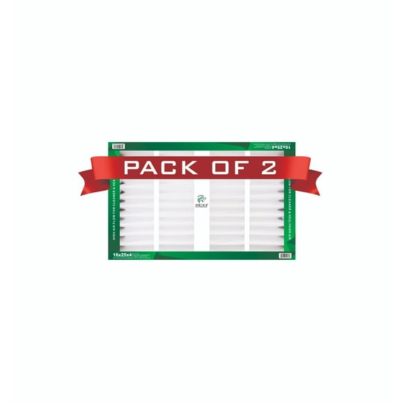 Air Filter Merv 10 (2-Pack) - Pleated Air Conditioner Hvac Ac Furnace Air Filters Replacement (16X25X4 2-Pack)