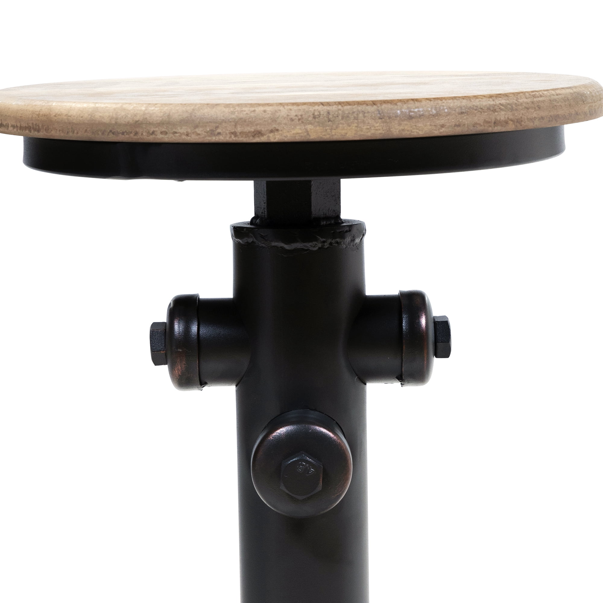Furniture of America Folley Industrial Counter Stools - Set of 2, Black