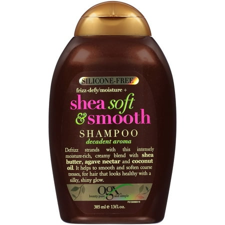 OGX Shea Soft & Smooth Shampoo, 13.0 FL OZ (Best Ogx Shampoo For Frizzy Hair)