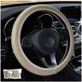 thumbnail image 1 of Car Steering Wheel Cover Wear-Resistant Leather Anti-Slip 37-38Cm, 1 of 4