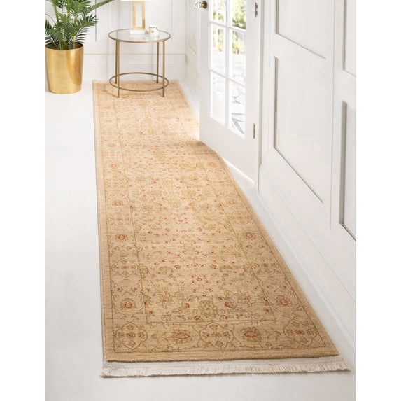 Rugs.com Chelsea Collection Rug – 2' 7 x 10' Runner Cream Medium Rug Perfect For Hallways, Entryways