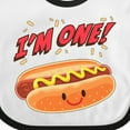thumbnail image 4 of Inktastic Im One Hot Dog First Birthday Boys or Girls Baby Bib, 4 of 4