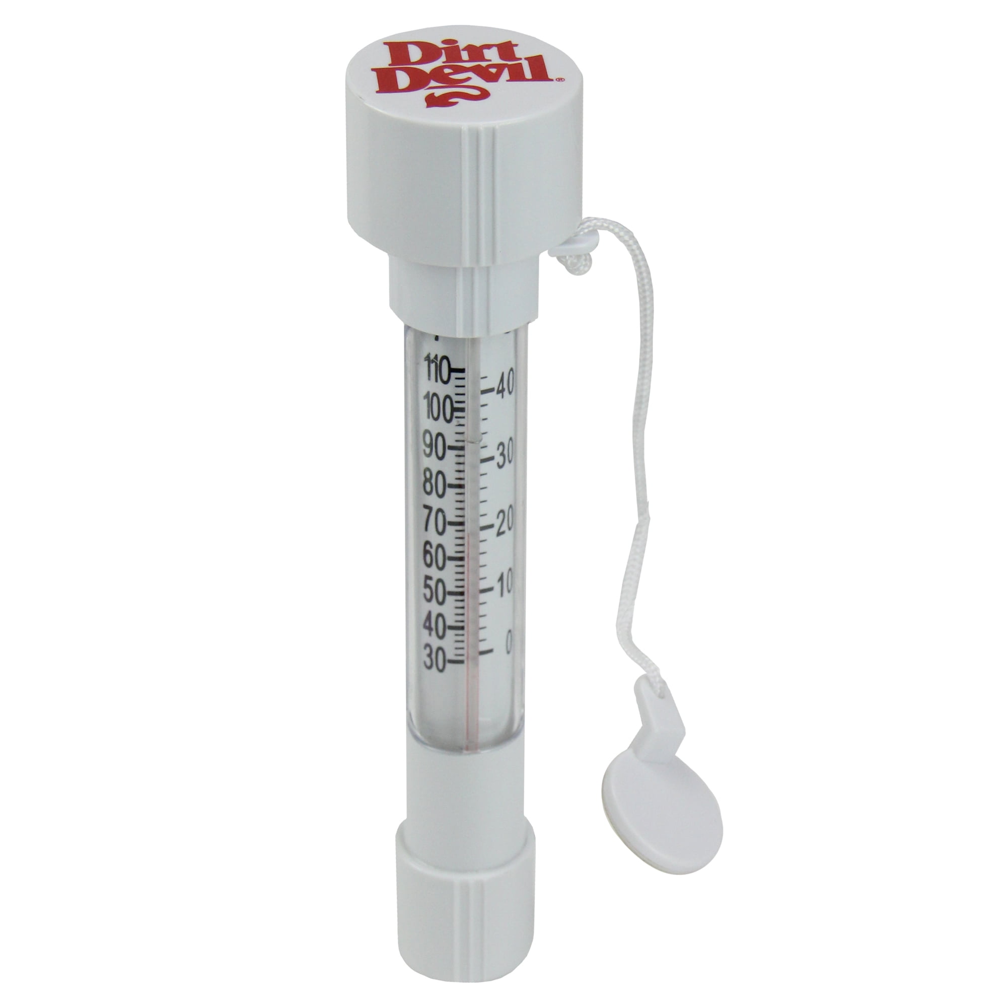 Pool Central Swimming Pool Thermometer with Cord and Removable Buoy 8.25” - White