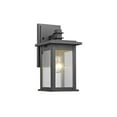 thumbnail image 1 of 12 in. Lighting Tristan Transitional 1 Light Black Outdoor Wall Sconce - Textured Black, 1 of 1