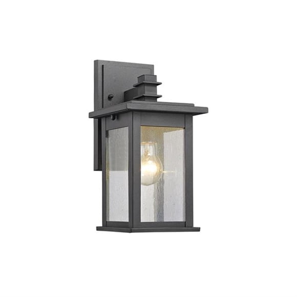 12 Po. Éclairage Tristan Transitionnel 1 Lumière Applique Murale Extérieure Noire - Noir Texturé
