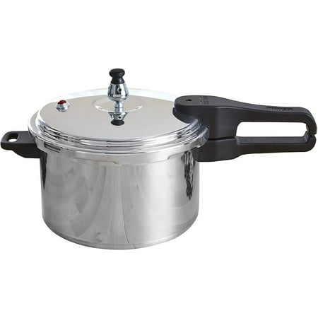 IMUSA USA A417-80801W Stovetop Aluminum Pressure Cooker 7.0-Quart,Silver