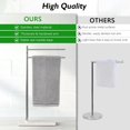 thumbnail image 4 of Luxspire Marble Hand Towel Racks, Countertop Free Standing Hand Towel Holder, Natural Marble Base Stainless Steel Rotatable Hand Towel Stand for Bathroom Kitchen Counter, 17 inch, F-Shape, 4 of 7