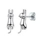 thumbnail image 1 of Pendientes de plata Silvora Aretes de gato hipoalergénicos para mujer, 1 of 8