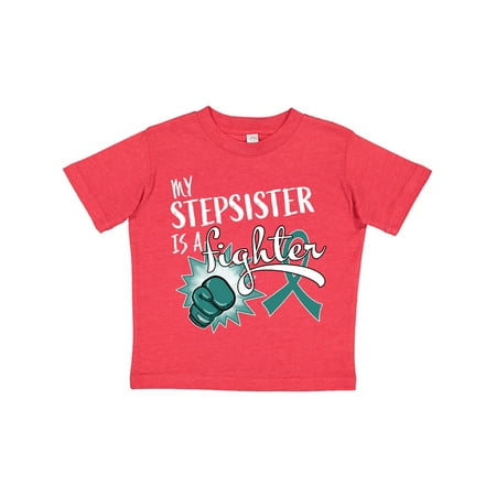 

Inktastic Ovarian Cancer Awareness My Stepsister is a Fighter Gift Toddler Boy or Toddler Girl T-Shirt