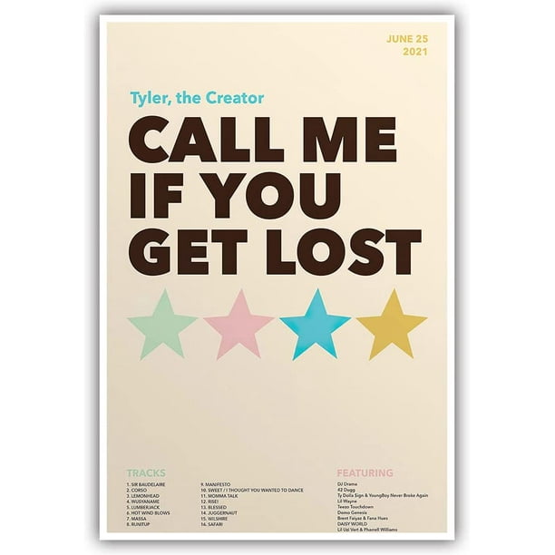 Tyler The Creator Poster Call Me If You Get Lost Album Cover Music Poster Wall Art