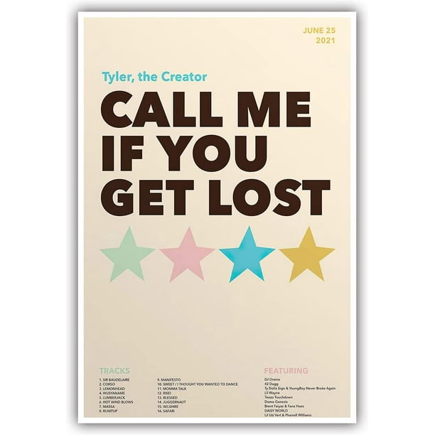 Tyler The Creator Poster Call Me If You Get Lost Album Cover Music Poster Wall Art Tyler The Creator Poster Call Me If You Get Lost Album Cover Music Poster Wall Art