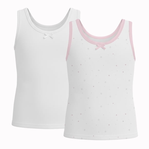 Camiseta Interior George para Niña, Sin Mangas Multicolor Talla 8, 2 Piezas