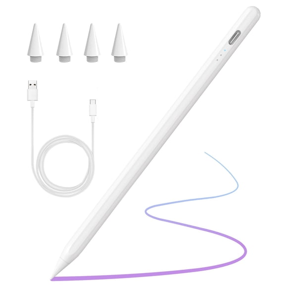 Lápiz capacitivo COO para iPad 2018-2025 con Palm Rechazo, color blanco