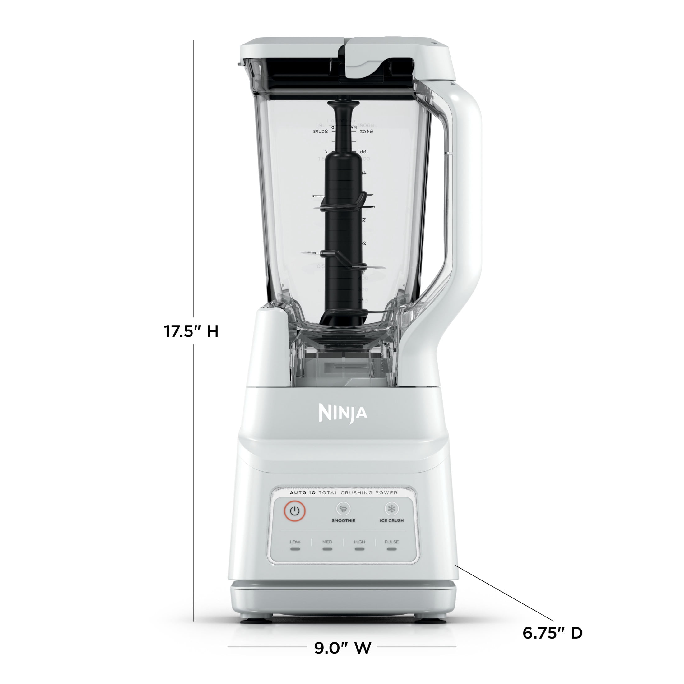 NINJA ブレンダー 最大800ml ホワイト/クリア Ninja Professional Plus 72-Oz Blender, Smoothies, Ice Crush with 2