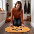 thumbnail image 6 of Cute Pumpkin Shaped Halloween Floor Mat, Non‑Slip Absorbent Cloth Doormat, Cute Seasonal Indoor Rug for Entryway Bathroom Home Decor, 6 of 6