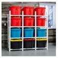 Bin Warehouse Rack 12 Tote Storage System PVC Wall Mounted Shelving ...