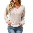 thumbnail image 3 of Pompotops Nouveau Style Mode Femme Manches Longues Ample Col Rond Haut Tricoté Liquidation, 3 of 4