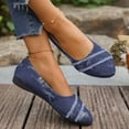 thumbnail image 3 of Denim Ballet Flat Shoes for Women Trendy Fringe Round Toe Nonslip Comfy Soft Sole Walking Shoes Casual Dressy Wedding Shoes Light Blue Size 9.5, 3 of 7