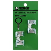 3/8"-1/2" Rope Clamps, 2 Pack, Zinc, Peerless Chain Company, #4731738RC