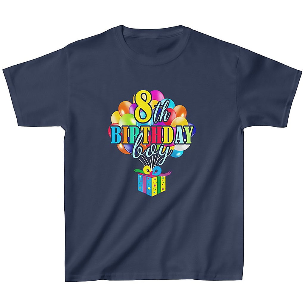 8th Birthday Boy Shirt 8 Year Old Boys Birthday Shirt Boy 8th Birthday