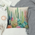 thumbnail image 2 of HENGT Cactus Throw Pillow Covers Tropical Desert Succulent Plants Pillowcases Decorative Square Cushion Cover for Home Sofa Live Room (Desert Succulent), 2 of 5