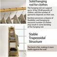 thumbnail image 3 of Colourtree 63" L x 15.8" W x 55.1" D D Nature Multifunctional Clothing Rack, 9 Tiers Heavy Duty Clothes Rack, Bamboo Wardrobe Closet, Space Saver, 3 of 5