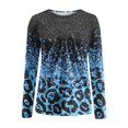 thumbnail image 5 of ICHUANYI Liquidación Moda Mujer Impreso Camiseta Suelta Manga Larga Blusa Cuello Redondo Casual Tops ICHUANYI WER202308174606, 5 of 5