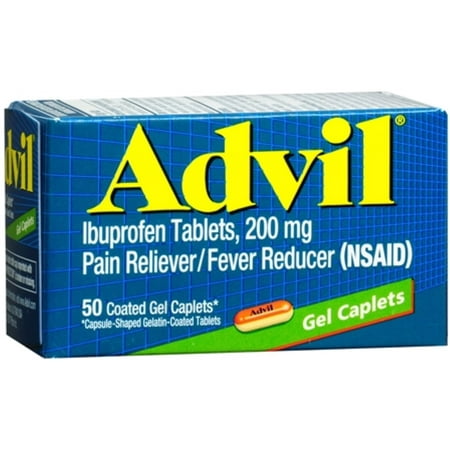 Advil Gel caplets 50 caplets (Paquet de 4)